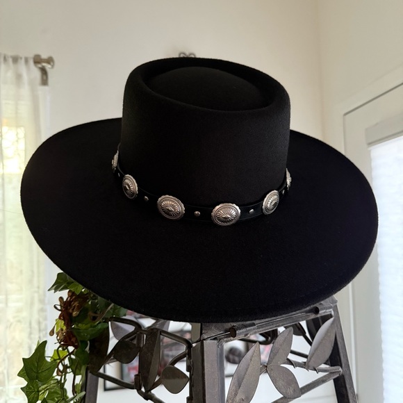San Diego Hat Company Accessories - San Diego Hat Company Black Hat with Silver Details